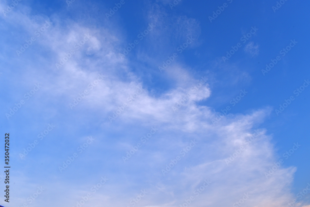 Sky blue background. Natural background.The sky with clouds and sunlight