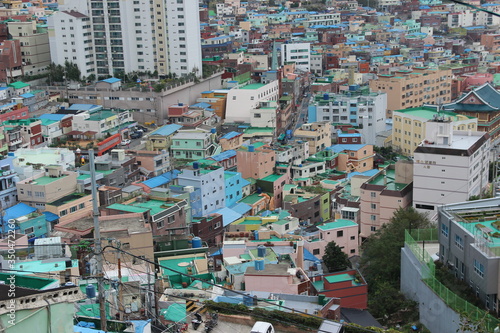 aerial view of Gamcheon Culture Village city