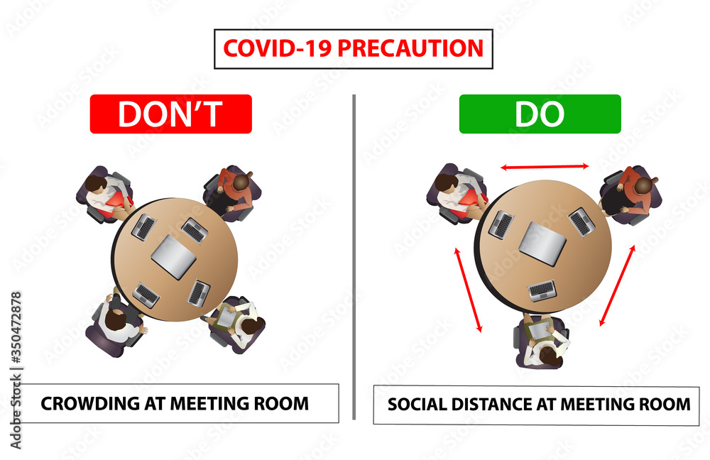 Do and don't poster for covid 19 corona virus. Safety instruction for ...