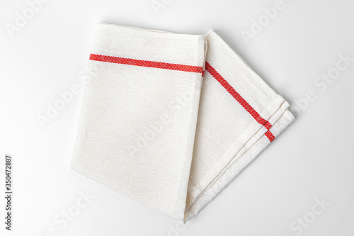 kitchen cloth (napkin) isolated on white background photo