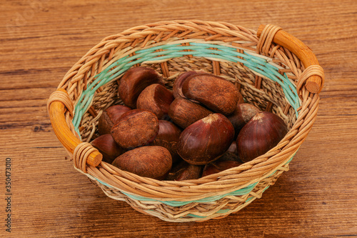 Chestnut heap in the bowl