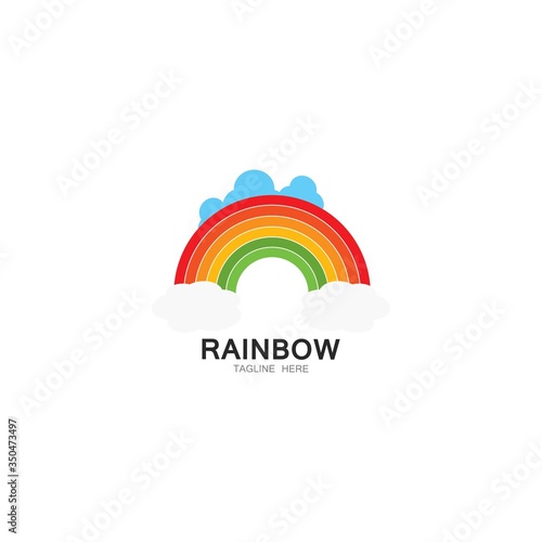 Free Download Rainbow logo template vector icon illustration - GFXLoad