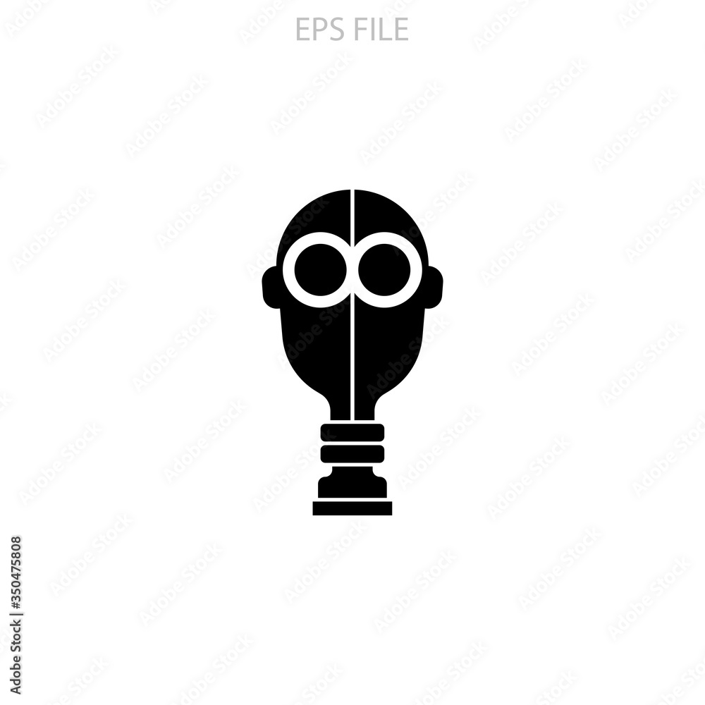 Respirator, gas mask icon. EPS vector file Respirator, gas mask icon. EPS vector file