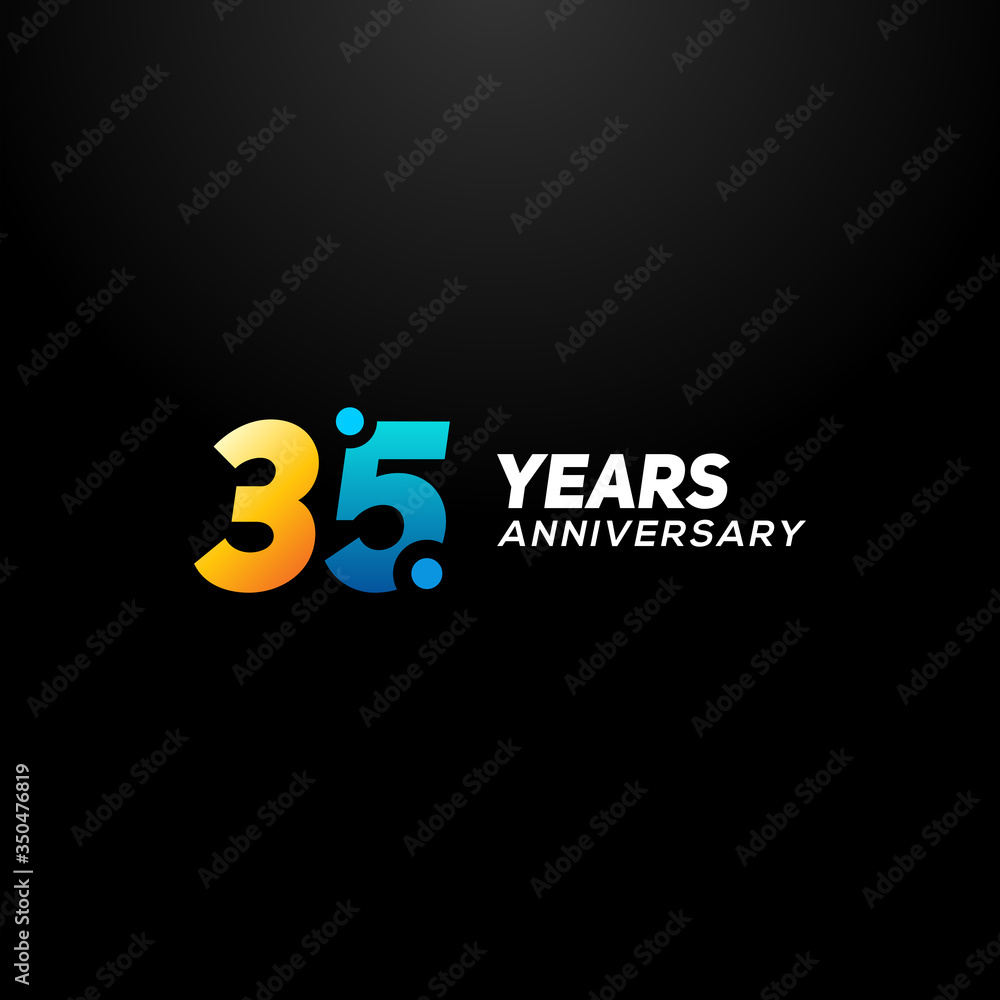 35 Years Anniversary Vector Design 35 Years Anniversary Vector Design