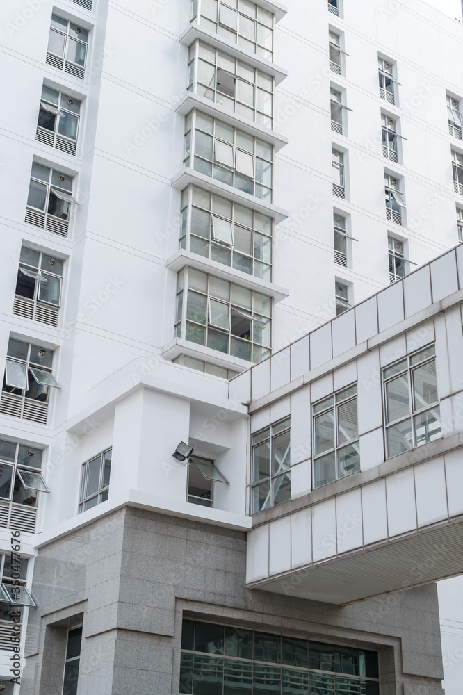 White building tower closeup background White building tower closeup background