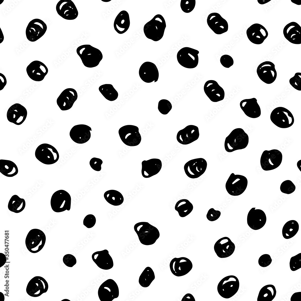 Seamless Scandinavian tangled pattern. Black outline messy hand-drawn circles isolated on a white background. Neutral cozy ornament. Vector stock illustration for wallpaper, wrapping paper, textiles Seamless Scandinavian tangled pattern. Black outline messy hand-drawn circles isolated on a white background. Neutral cozy ornament. Vector stock illustration for wallpaper, wrapping paper, textiles