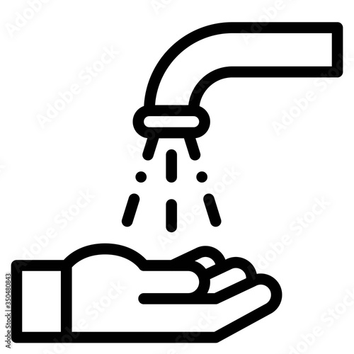 Hand washing icon, ramadan festival related vector
