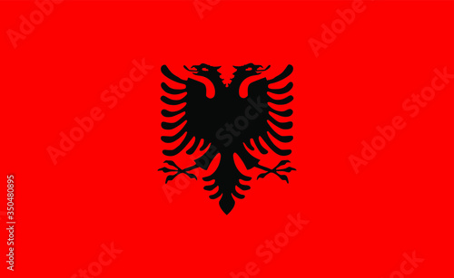 Albania flag vector. photo