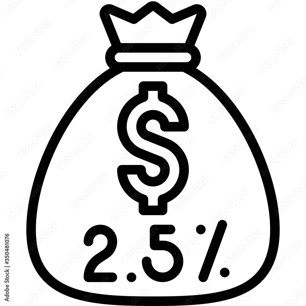 Money bag icon, Islam zakat related vector Money bag icon, Islam zakat related vector