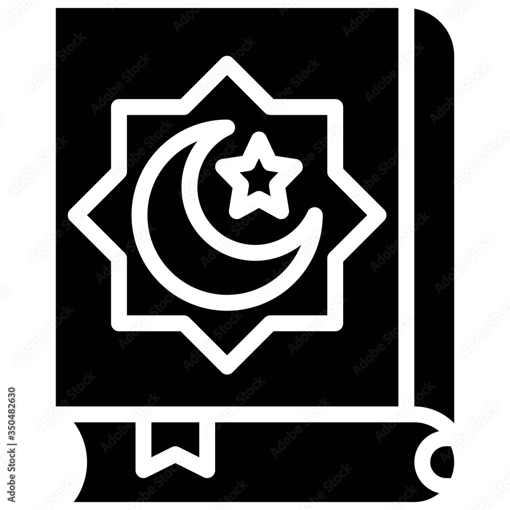 Quran or book icon, ramadan festival related vector Quran or book icon, ramadan festival related vector