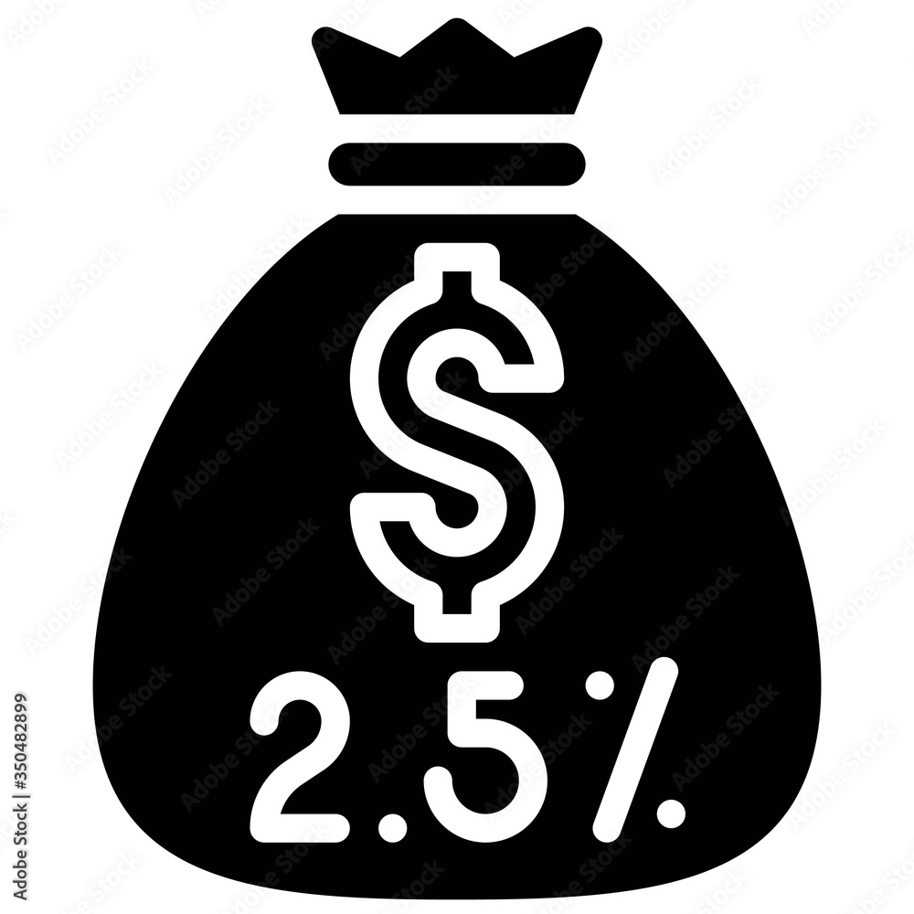 Money bag icon, Islam zakat related vector Money bag icon, Islam zakat related vector