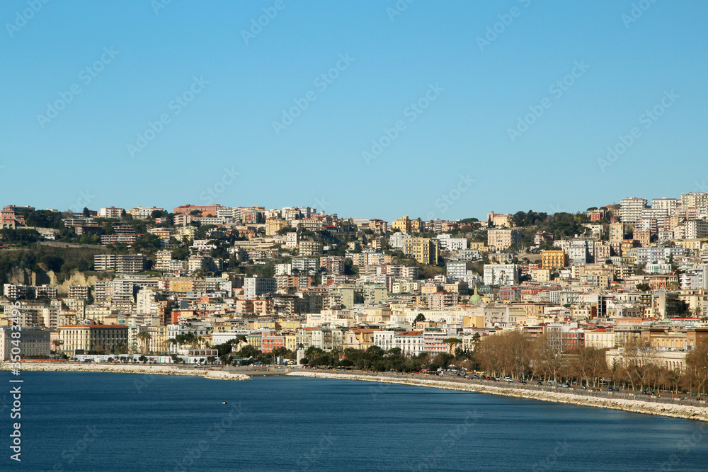 View from Castel dell'Ovo to Napoli, Italy	