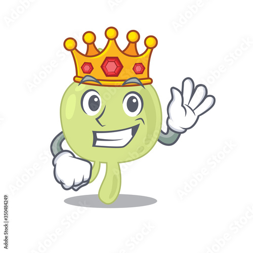 A Wise King of lymph node mascot design style with gold crown © kongvector