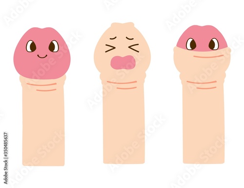 包茎のイラスト素材