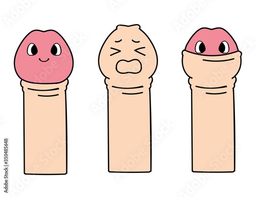 包茎のイラスト素材