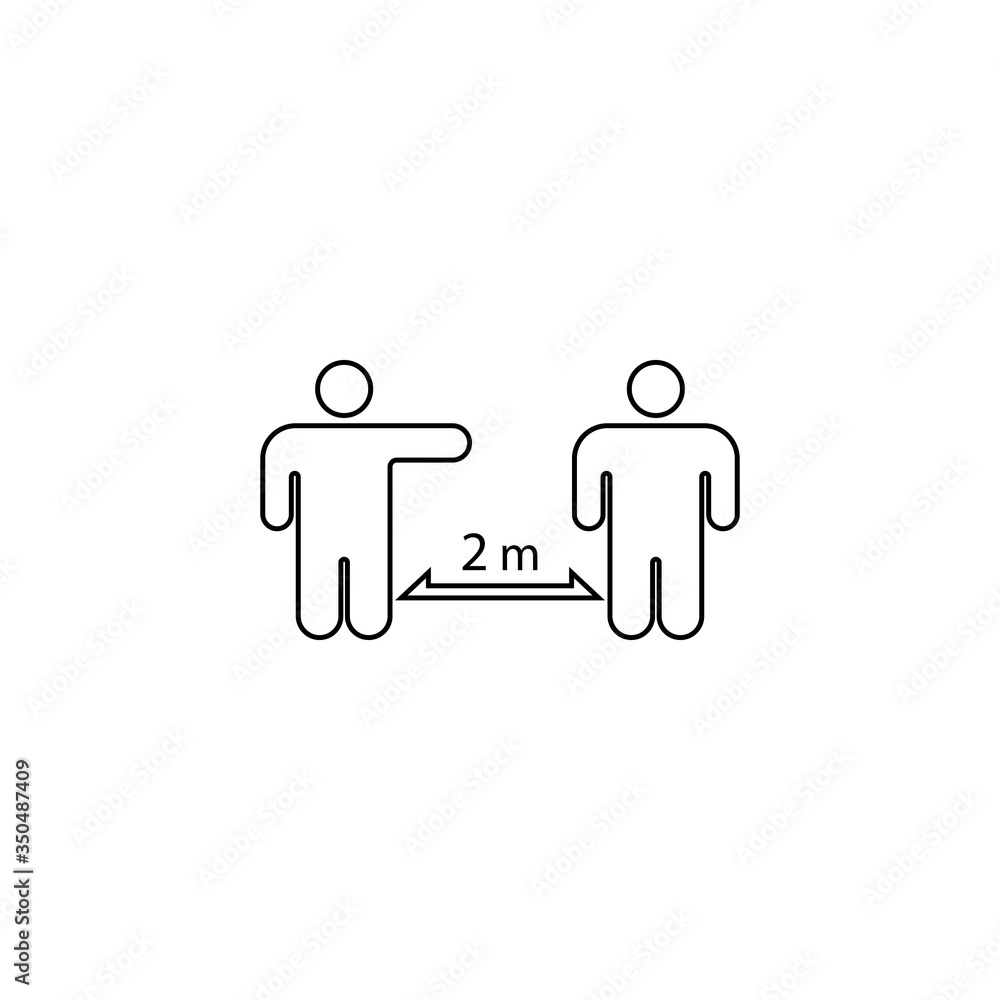 social distance icon vector social distance icon vector