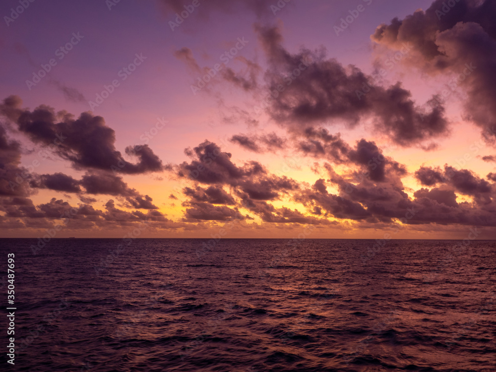 Sunrise in South Atlantic Ocean