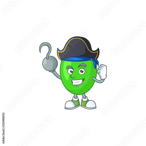 mascot design style of tetrad as a pirate having one hook hand
