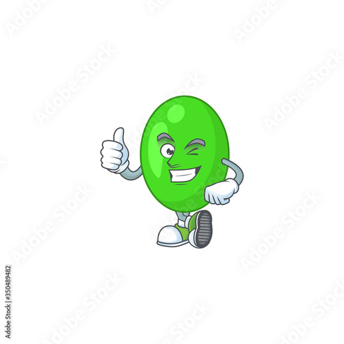 Caricature picture of tetrad with Thumbs up finger