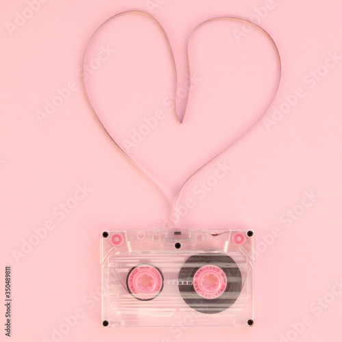 Love cassette tape top view