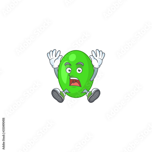 cartoon character design of tetrad having shocking gesture