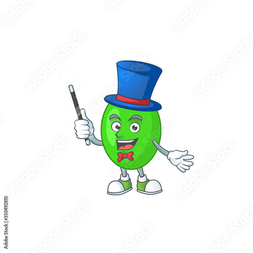 Talented tetrad Magician cartoon mascot design style