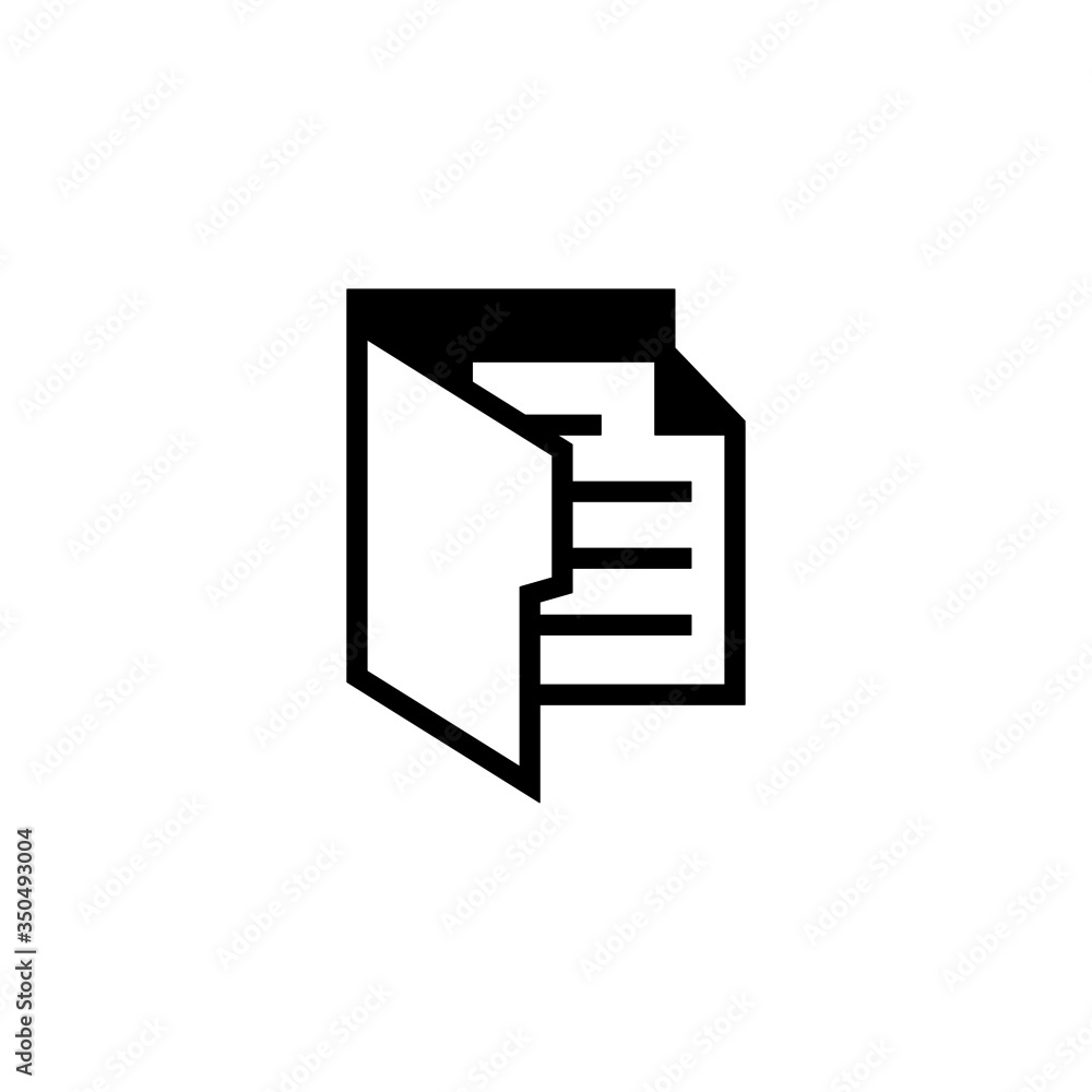 Files and folders vector icon in black solid flat design icon isolated on white background Files and folders vector icon in black solid flat design icon isolated on white background