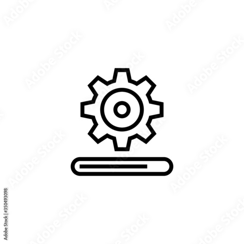 Update vector icon in linear, outline icon isolated on white background