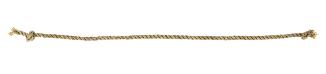 Rope Isolated on a white background close-up.