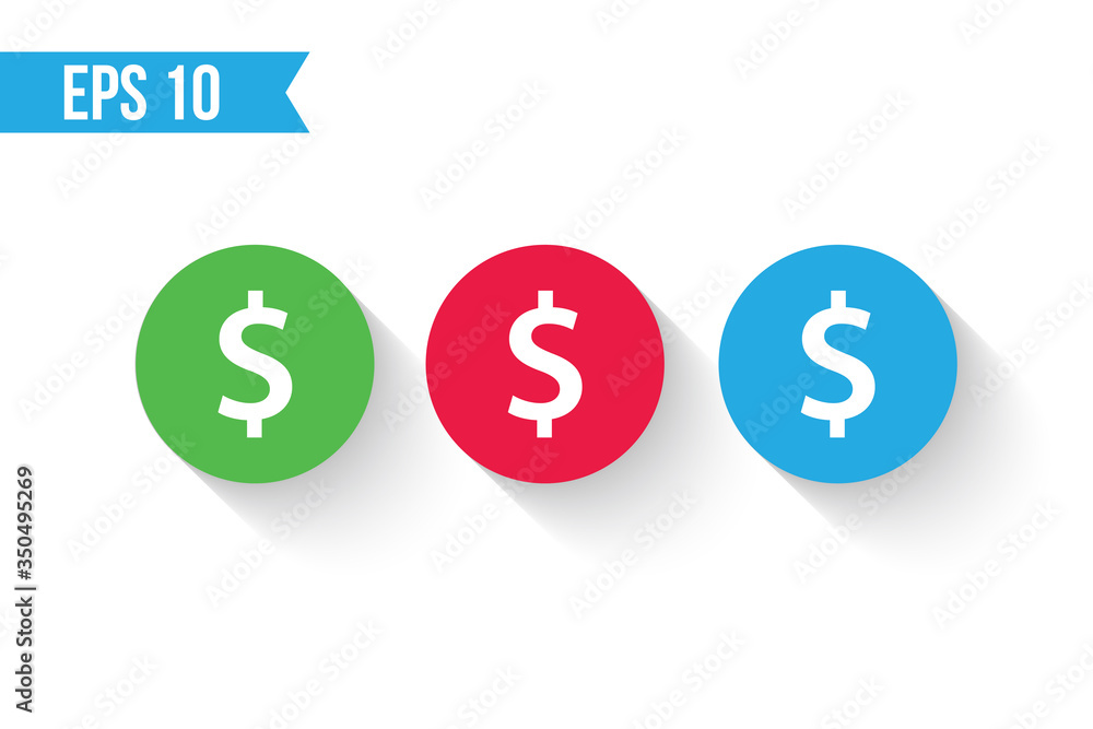 dolar button icon / money button for websites / applications dolar button icon / money button for websites / applications