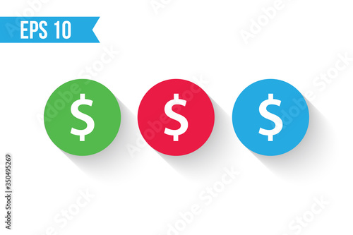 dolar button icon / money button for websites / applications
