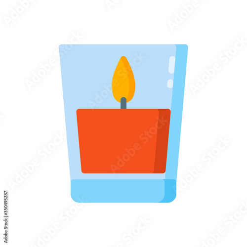 lighted candle flat icon