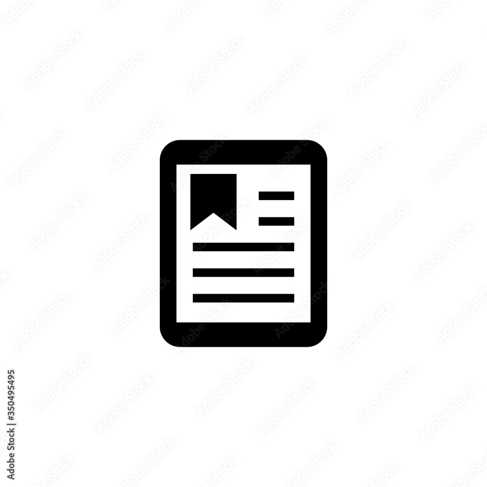 Tactile tablet vector icon in black solid flat design icon isolated on white background Tactile tablet vector icon in black solid flat design icon isolated on white background