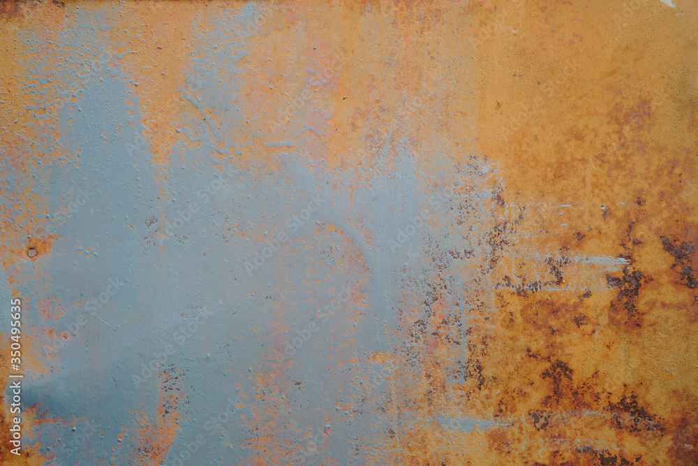 Abstract texture of rusty metal close up