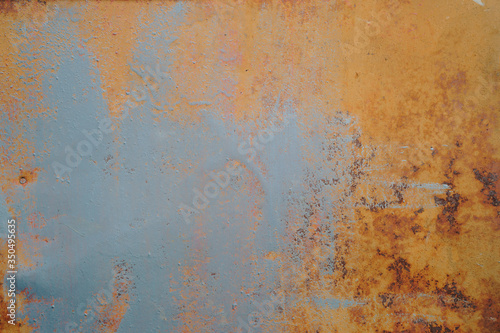 Abstract texture of rusty metal close up