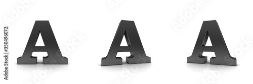 A letter 3d black sign