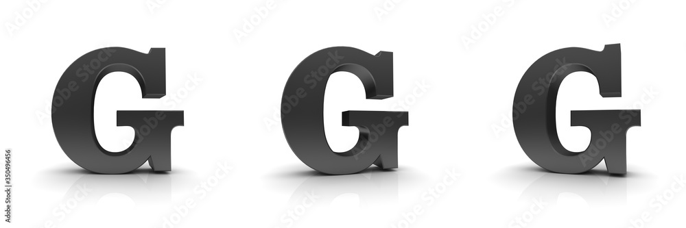 G letter 3d black sign G letter 3d black sign