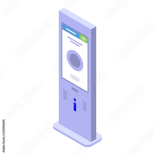 Lightboard metro information icon. Isometric of lightboard metro information vector icon for web design isolated on white background