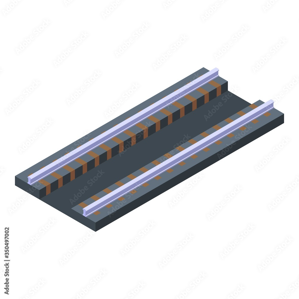 Metro railway icon. Isometric of metro railway vector icon for web design isolated on white background Metro railway icon. Isometric of metro railway vector icon for web design isolated on white background