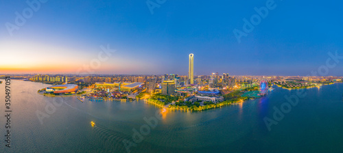 Night view of Hudong CBD, Suzhou City, Jiangsu Province, China © Weiming