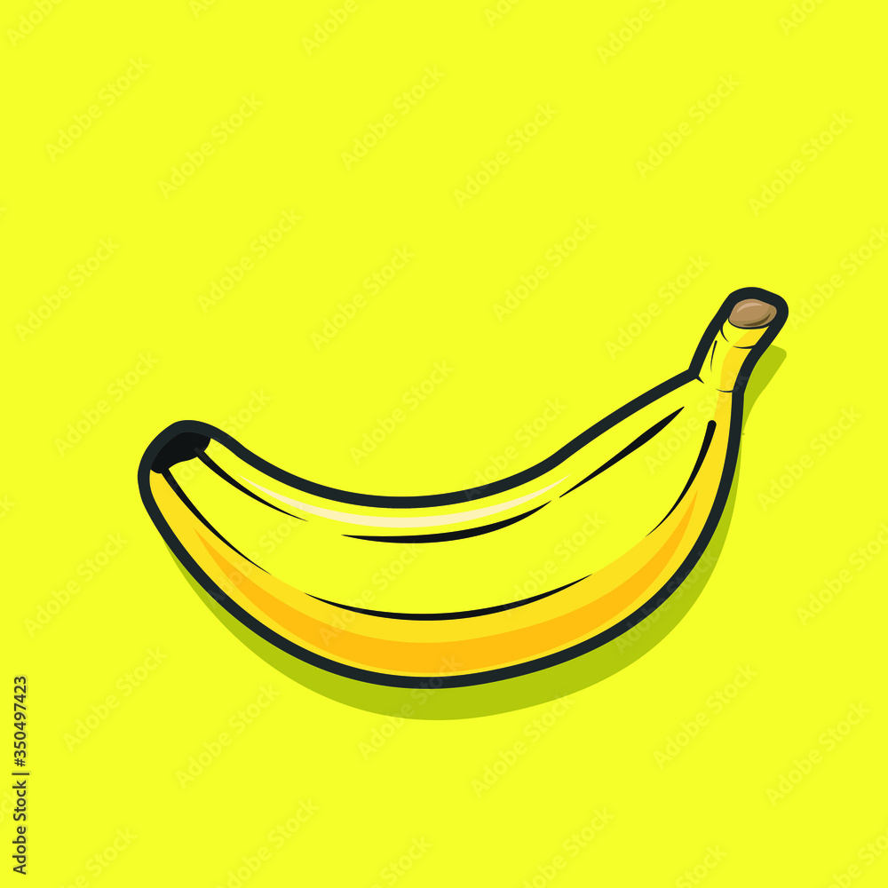 banana icon, vector banana icon, isolated flat banana icon