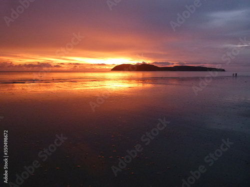 sunset at the beach