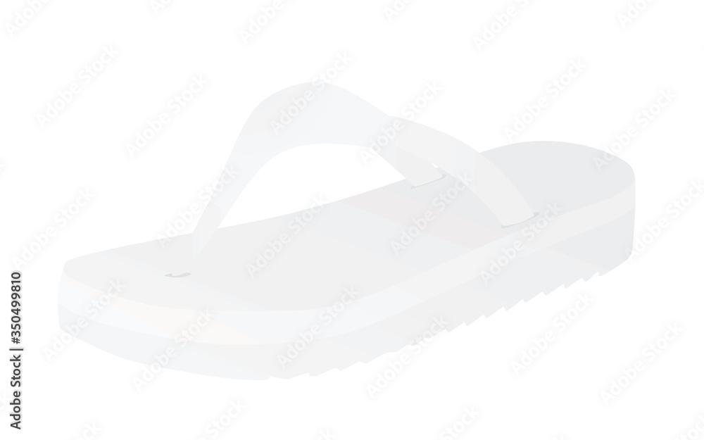 White flip flops. vector illustration White flip flops. vector illustration