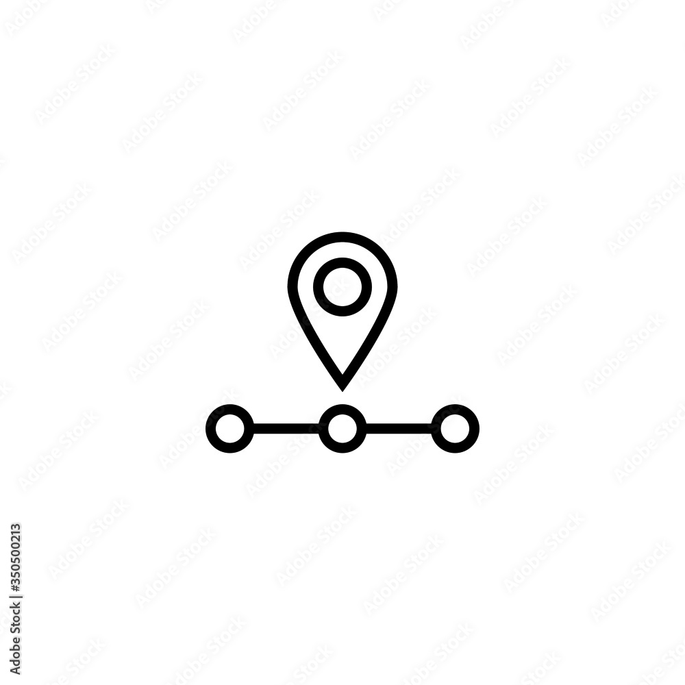 Ταπετσαρία Halfway vector icon in linear, outline icon isolated on white background
