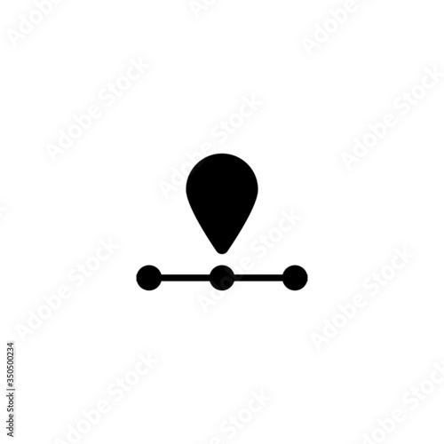 фотографія Halfway vector icon in black solid flat design icon isolated on white background
