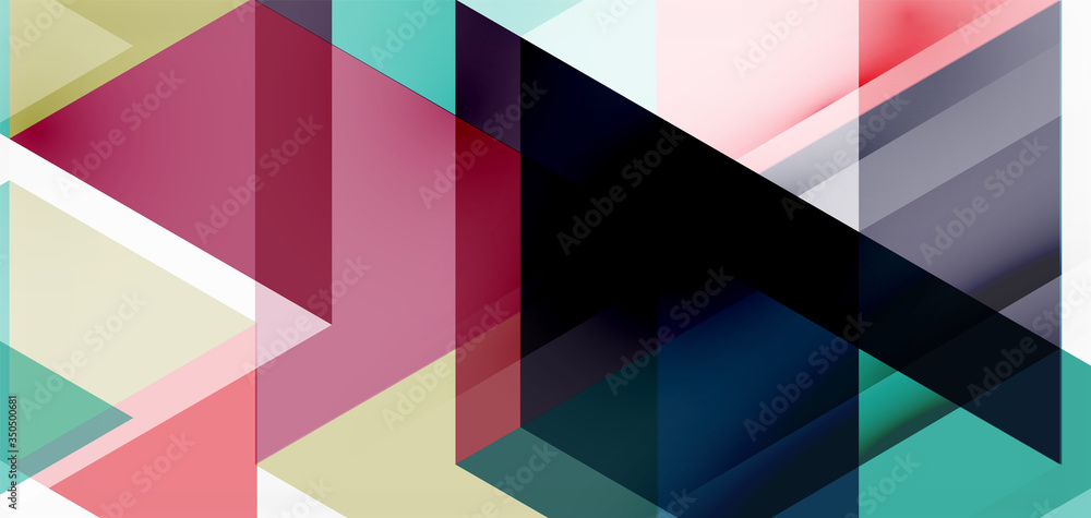 Geometric abstract background, mosaic triangle and hexagon shapes. Trendy abstract layout template for business or technology presentation, internet poster or web brochure cover, wallpaper Geometric abstract background, mosaic triangle and hexagon shapes. Trendy abstract layout template for business or technology presentation, internet poster or web brochure cover, wallpaper
