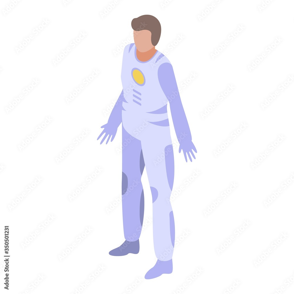 Astronaut superhero icon. Isometric of astronaut superhero vector icon for web design isolated on white background Astronaut superhero icon. Isometric of astronaut superhero vector icon for web design isolated on white background