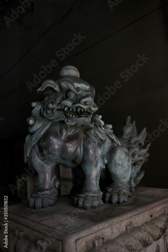 The bronze lion statue from Japan © Rattana