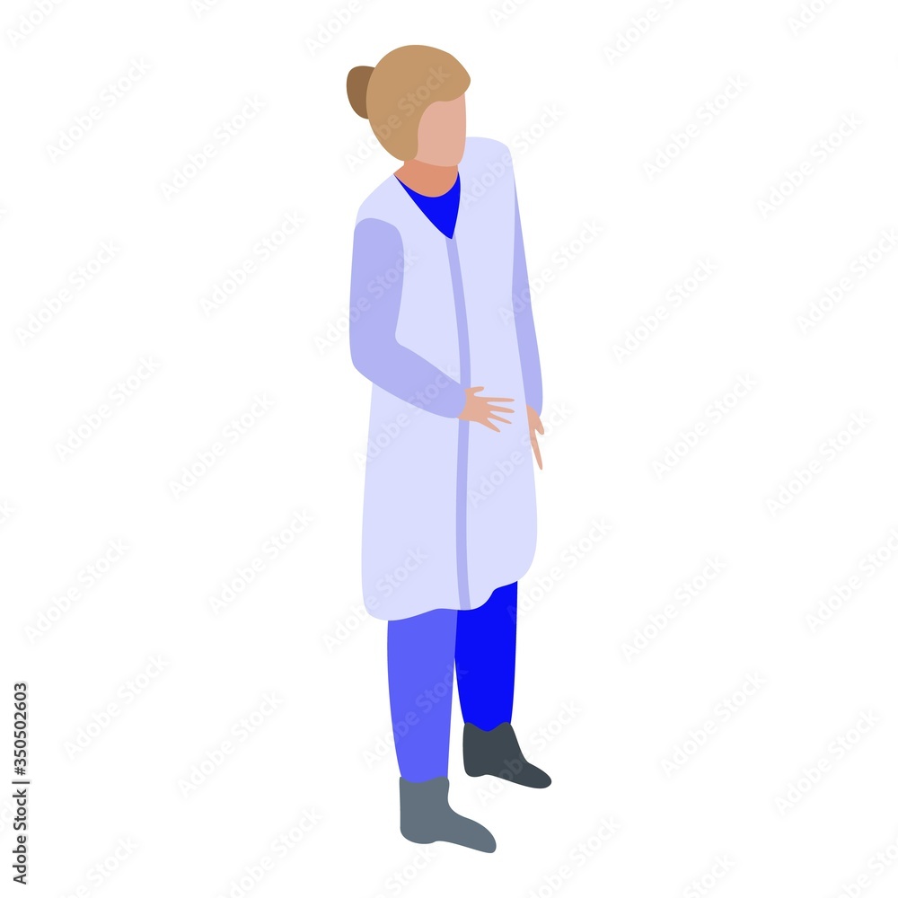 Woman nutritionist icon. Isometric of woman nutritionist vector icon for web design isolated on white background Woman nutritionist icon. Isometric of woman nutritionist vector icon for web design isolated on white background