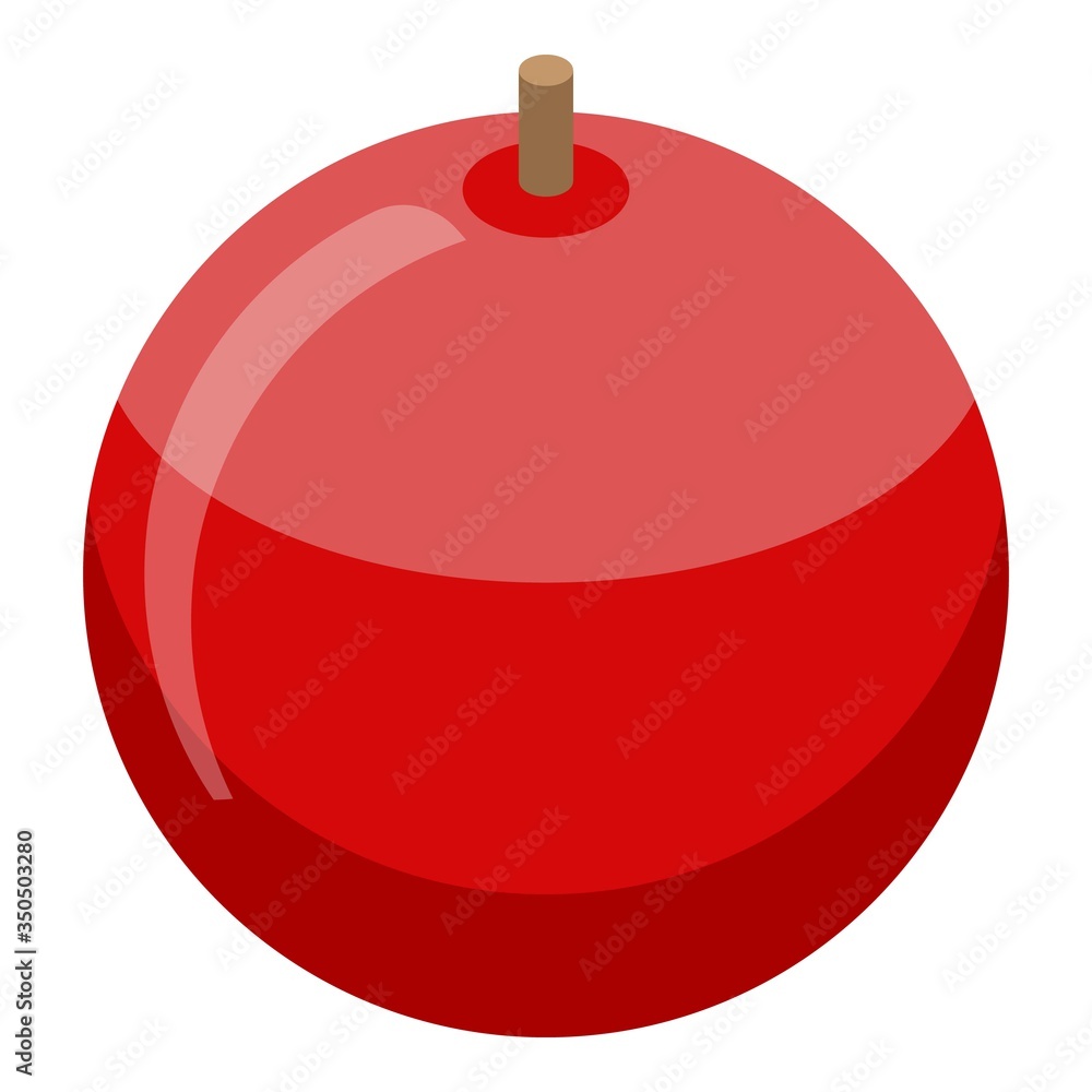 Fresh red apple icon. Isometric of fresh red apple vector icon for web design isolated on white background Fresh red apple icon. Isometric of fresh red apple vector icon for web design isolated on white background